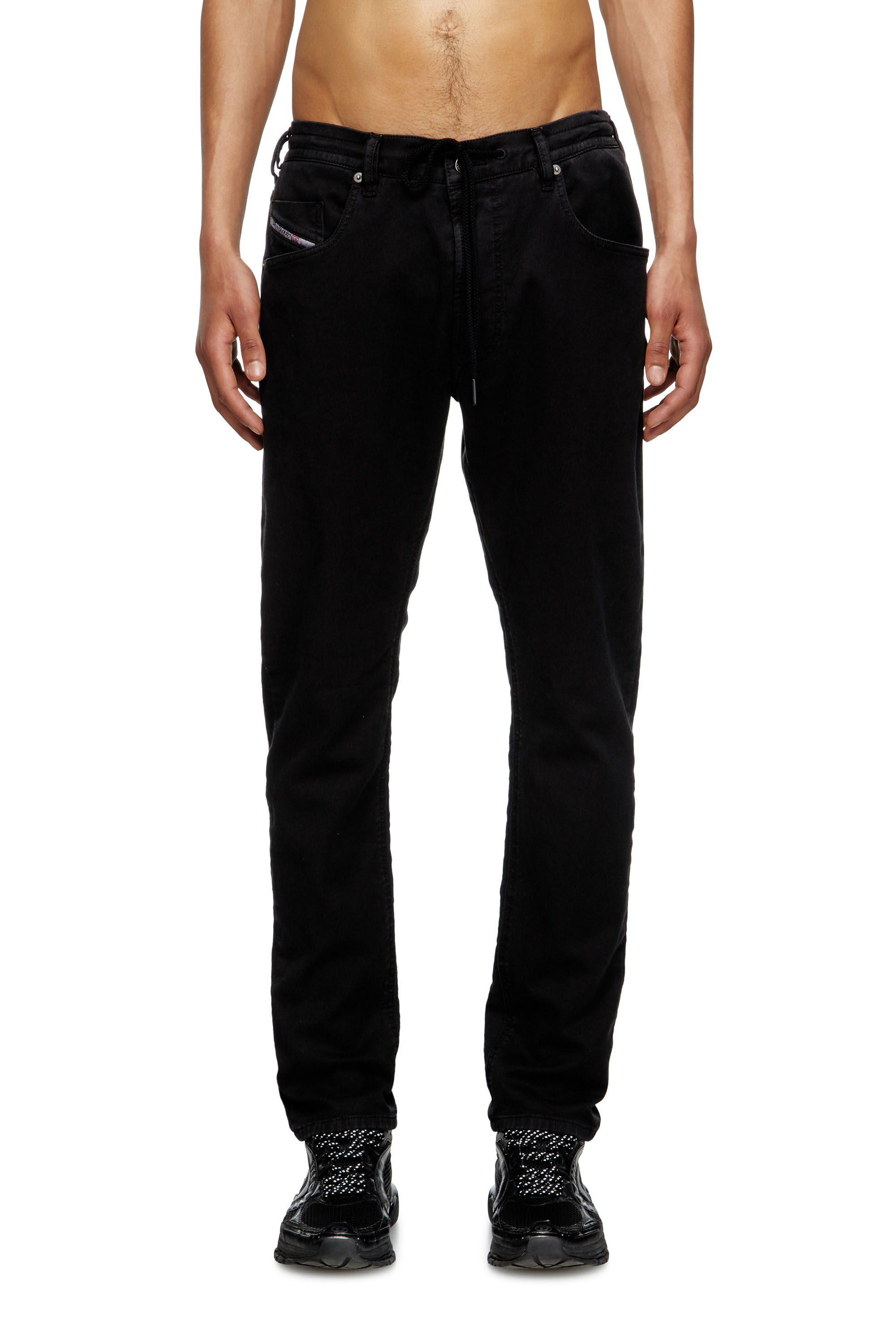 Diesel - Man's Regular 2032 D-Krooley Joggjeans® 068NH, Black/Dark grey - 1